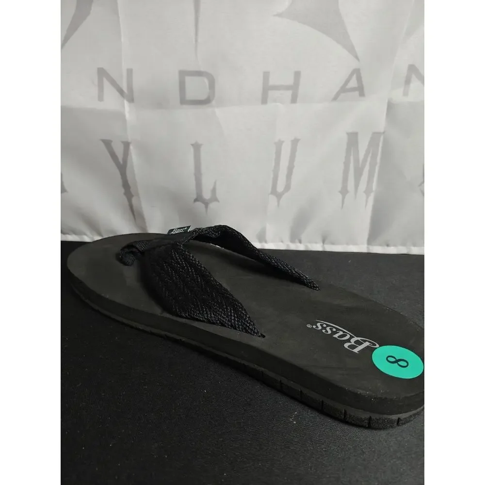 BASS Men's 8 / 41 Buxton Flip Flop Sandals Black New